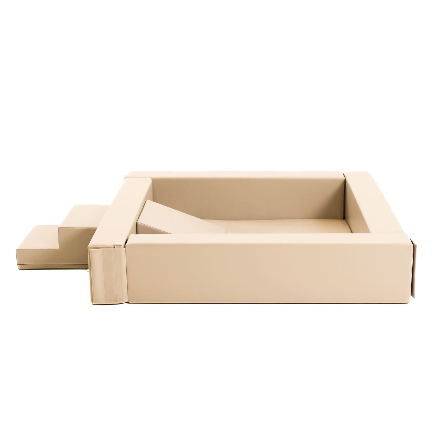 Soft Play Bundle - Beige Ball Pit with a Wedge and Steps