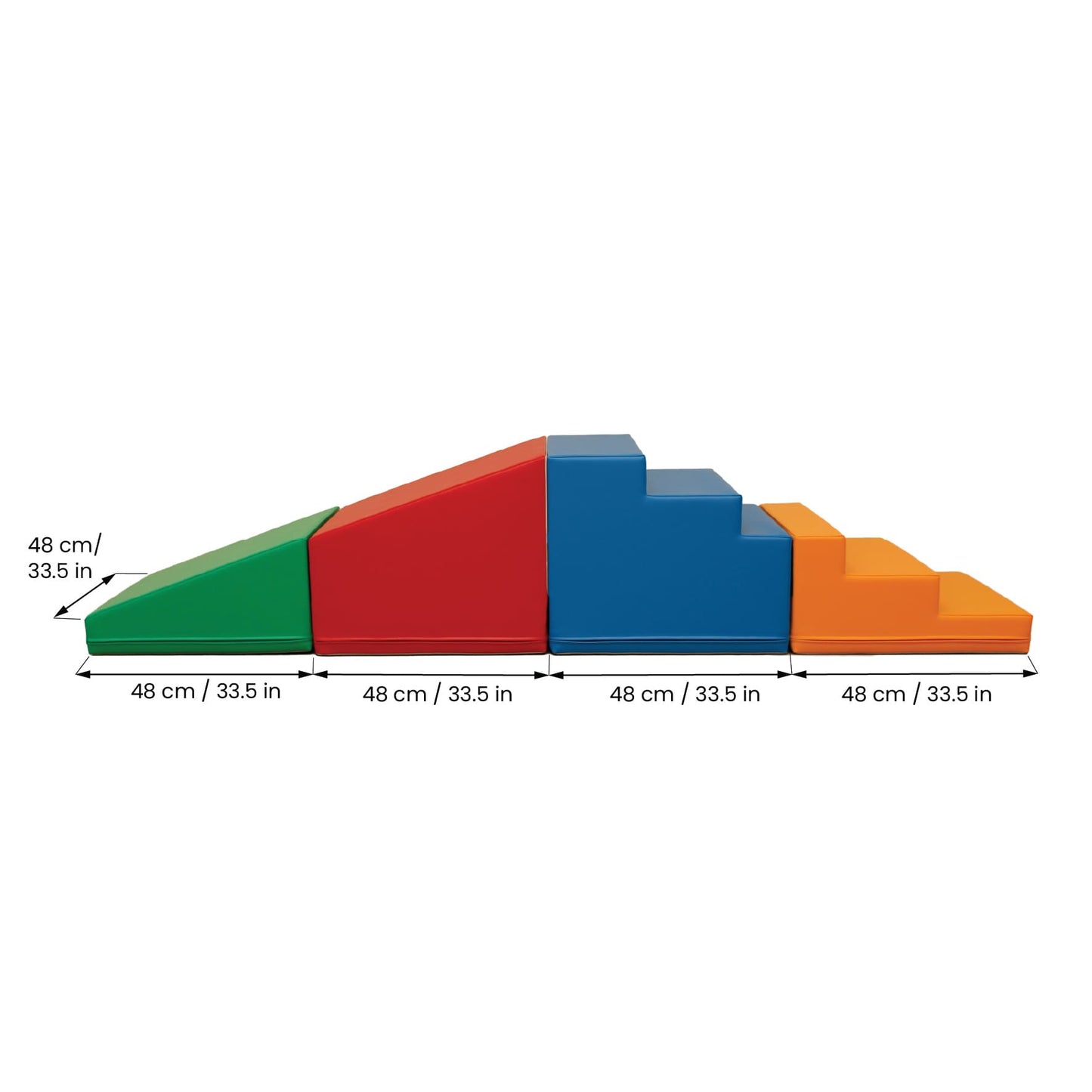 Assortiment de 4 pièces en mousse de toboggans et de marches - Transformer