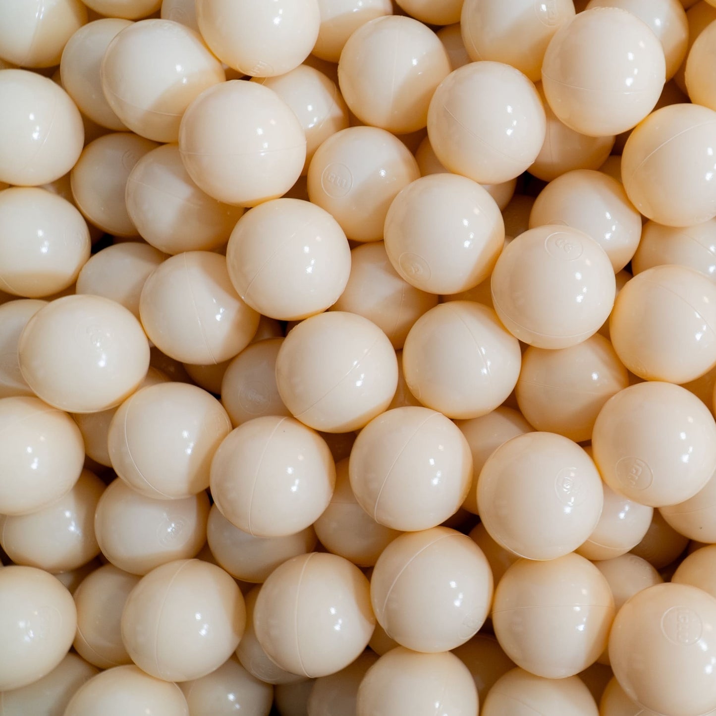 Boules de fosse à balles beige (grandes, 500 pièces)