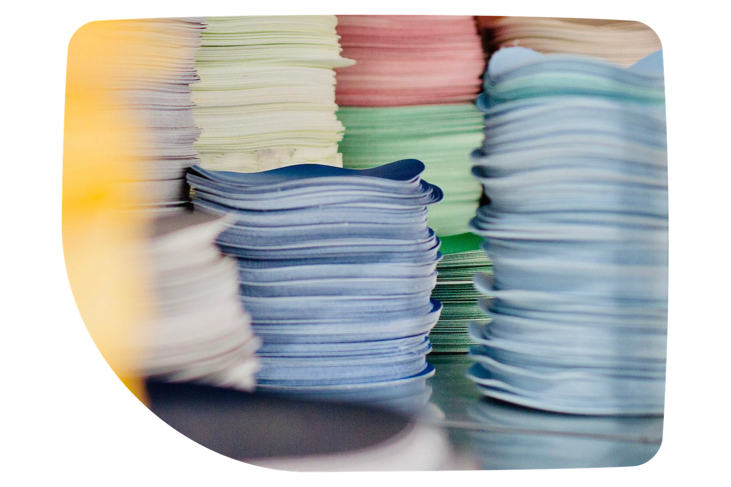 A stack of IGLU fabrics