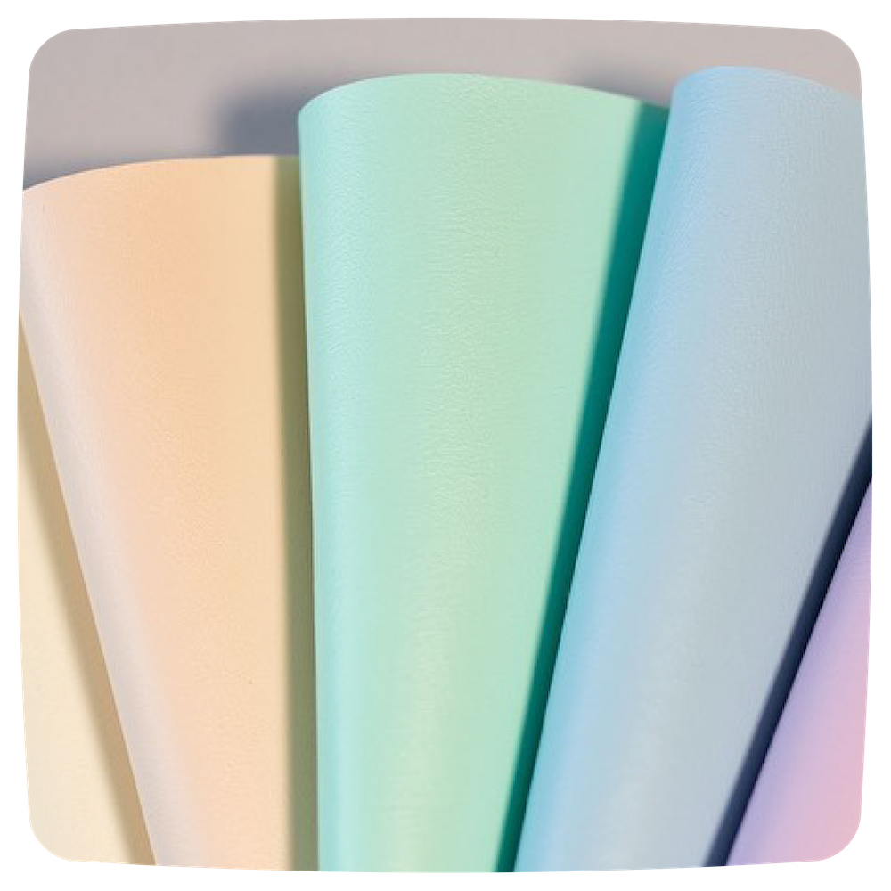 Colorful pastel fabric samples