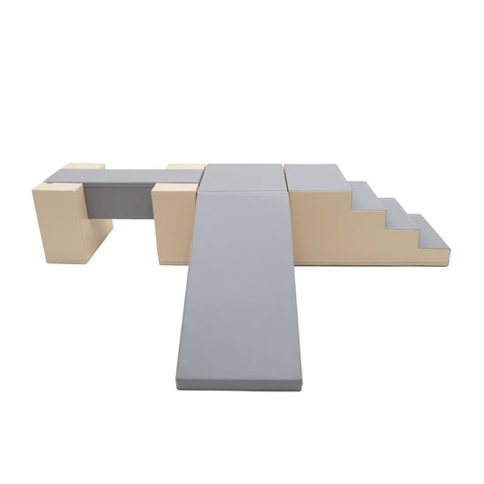 Mega Fun Slider x Balance Bridge x Mega Cube Bundle (grey/beige)