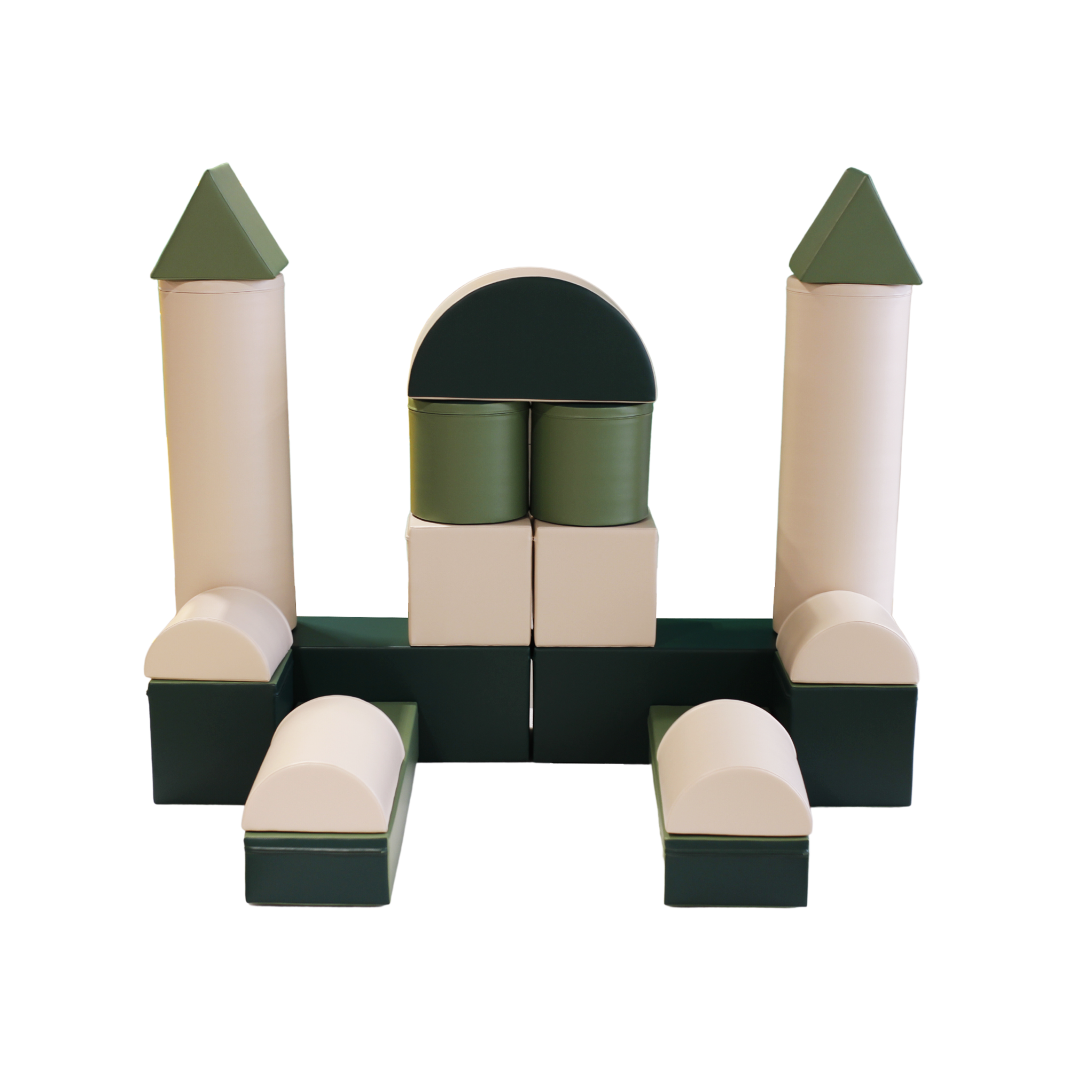 Green and cream colored custom IGLU castle