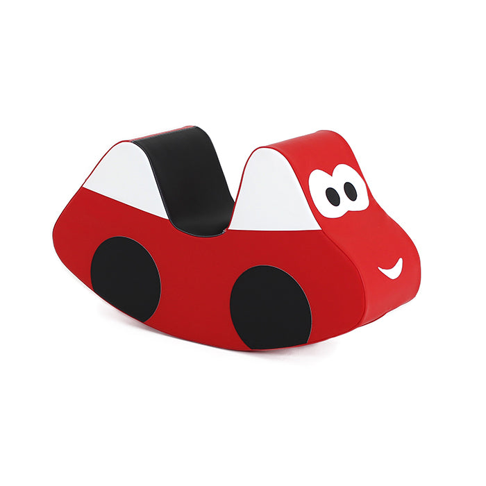 Red car shaped foam rocker toy
