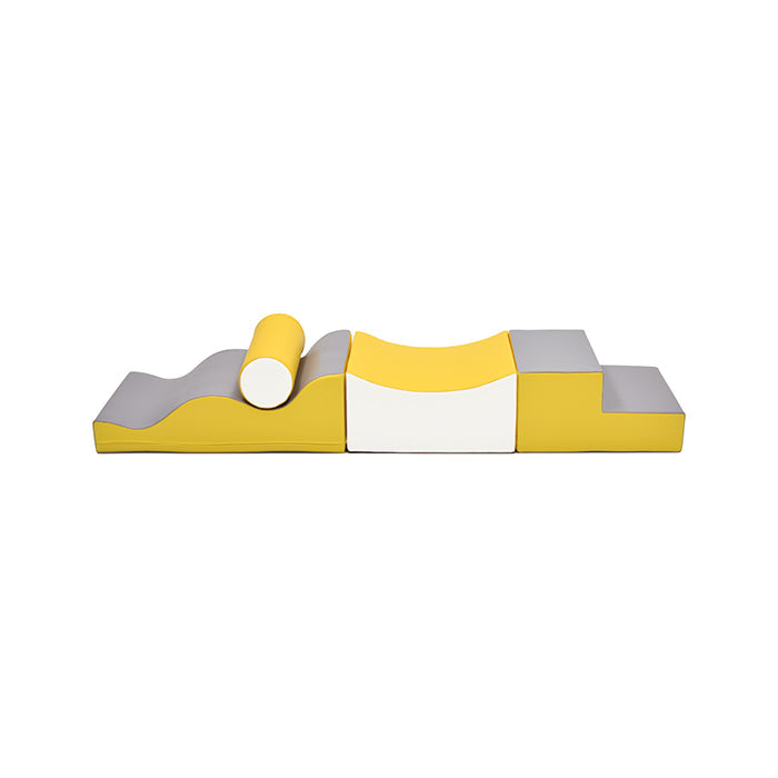 A stack of Soft Play Set - Advanced Wave Walk blocks on a white surface, designed for play and coordination training. (Brand Name: IGLU Soft Play)