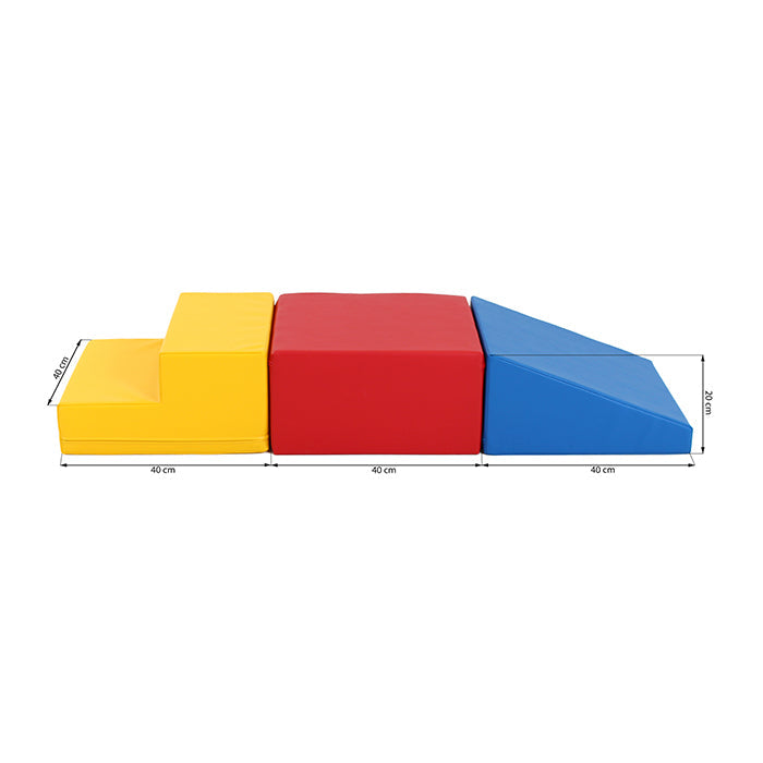 IGLU Soft Play Soft Play Set - Balance Path blocks designed for playtime with colorful measurements.