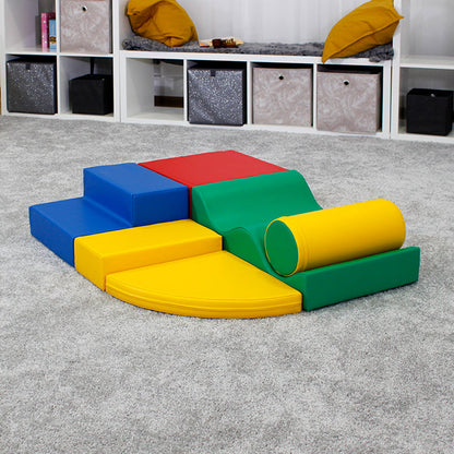 A Montessori-inspired child's room with a colorful IGLU Soft Play - Explorer that enhances motor skills.