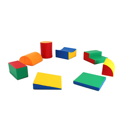 A group of Soft Play Activity Sets - Adventurer XL from IGLU Soft Play, arranged in a circle, promoting gross motor skills and coordination.