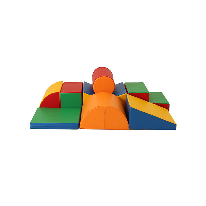 An IGLU Soft Play Adventurer set of colorful blocks.