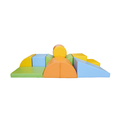 A vibrant Soft Play Activity Set - Adventurer of foam blocks allows for imaginative journeys and physical activity, created by IGLU Soft Play.