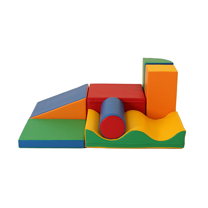 An educational Soft Play Activity Set - Discoverer of colorful foam blocks from IGLU Soft Play.
