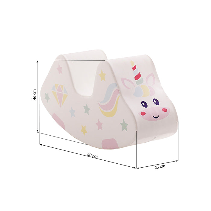 Unicorn foam rocking toy for toddlers measurements 